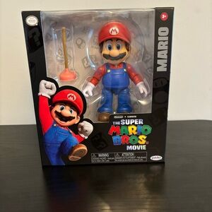 The Super Mario Bros Movie 5" Action Figure W/ Plunger Accessory New